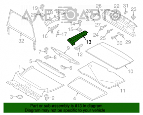Trunk Floor Lining Fastener Left Mini Cooper Countryman R60 10-16