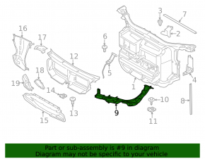 Left headlight mounting bracket for BMW X1 E84 13-15