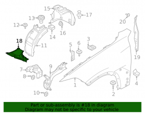 Front right lower fender liner for BMW iX 21-25