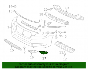 Right fog light frame Subaru Legacy 18-19 for adaptive