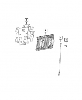 Bracket ECU engine computer Jeep Grand Cherokee WK2 14-15 3.6