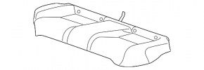 Rear seat row 2 lower part Honda Accord 19-22 leather gray, heated, perforated