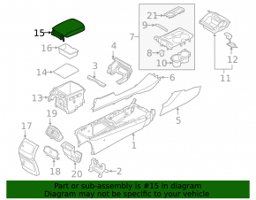 Armrest Kia Sorento 19-20 leather black
