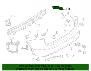 Rear bumper mount right Nissan Rogue Sport 17-22
