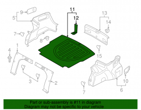 Trunk floor Hyundai Elantra AD 17-18 black