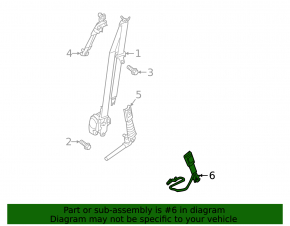 Kia Sportage 17-22 passenger seat belt latch, black, with sensor