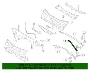 Front strut brace right Porsche Macan 15-18