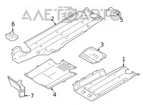 Front left underbody protection Porsche Macan 15