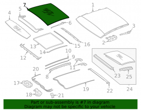 Central panoramic glass Mercedes C-class W205 15-21