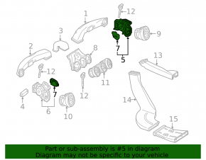 Air duct heater front right Mercedes GLC 16-22 with actuator