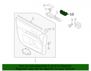 Rear left window lift control Mazda6 09-13