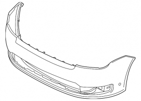 Front bare bumper Ford Flex 13-19 for car parking