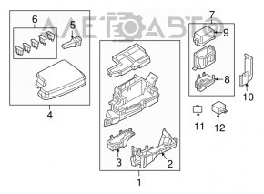 Relay block under the wing left Mazda CX-9 16-23