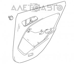 Door trim card rear left Mercedes CLA 14-19 leather gray