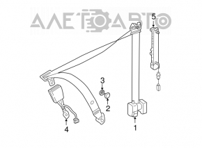 Mercedes W211 black passenger seat belt