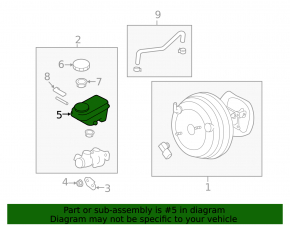 Master cylinder reservoir Subaru Forester 14-18 SJ manual transmission