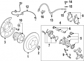 Subaru Forester 25-26 rear left electric caliper