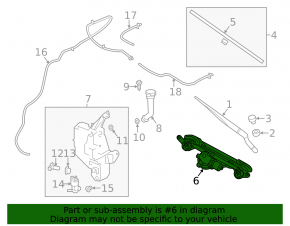 Nissan Altima 13-18 Windscreen Wiper Linkage with Motor
