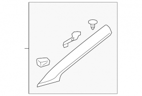Front pillar trim left Chevrolet Cruze 16- gray, scratch