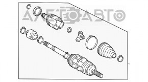 Drive axle shaft front left Toyota Highlander 20-