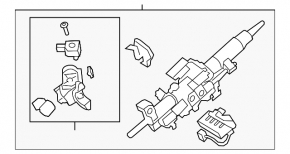 Toyota Sequoia 08-17 steering column with electric adjustment