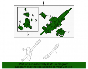 Toyota Sequoia 08-17 steering column with electric adjustment