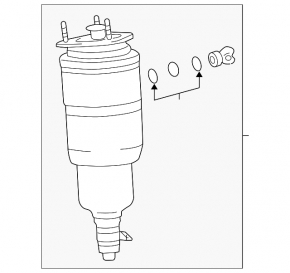 Front right air shock absorber for Lexus LS 13-17 AWD