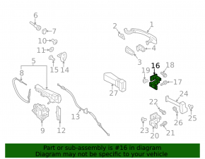 Upper front left door hinge Porsche Macan 15-