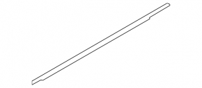 Molding door-glass central rear left Audi A6 C8 19- black gloss