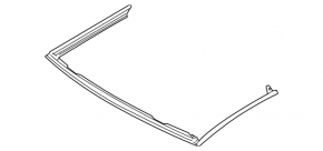 Front seal for convertible roof with moldings BMW 4 F33 14-20 convertible, chrome