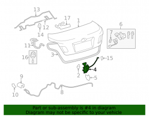 Toyota Camry v40 trunk lid lock
