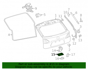 Lexus RX350 RX450h 10-15 Trunk Lock Trim