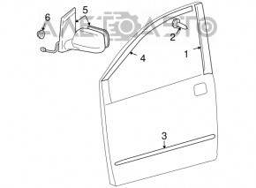 Front left side door trim for Toyota Sienna 2010