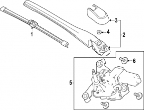 Rear wiper arm for Honda Civic XI FE/FL 22-26 5d