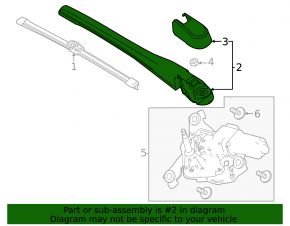 Rear wiper arm for Honda Civic XI FE/FL 22-26 5d