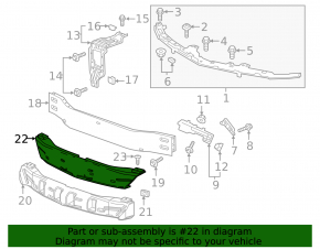 Chevrolet Malibu 19-21 Front Bumper Absorber Cover