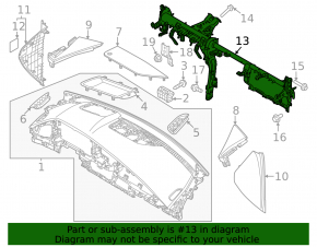 Under-torpedo pipe reinforcement Kia Niro 23-