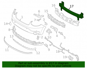 Front Bumper Reinforcement Kia Soul 14-19