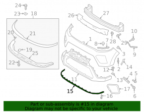 Kia Soul 2020-22 front bumper lip