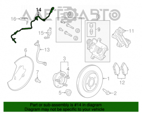 ABS sensor rear right Ford Explorer 13-19