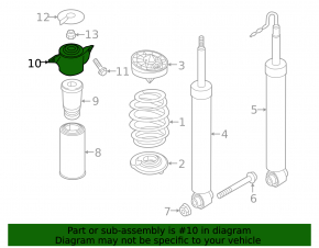 Shock absorber support rear left Audi A4 B9 17-25 FWD