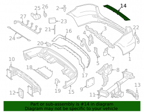 Rear bumper trim Mercedes W166 ML 12-15 chrome