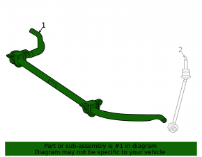 Front stabilizer Mercedes W167 GLE 450 20-23 AWD