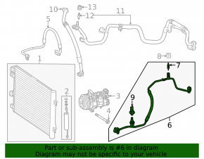 Air conditioning pipe compressor-heater Mercedes A-class V177 19-22 M260