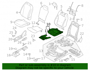 Passenger occupancy sensor Ford Mustang Mach-E 21-26 without airbag