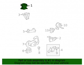Right engine mount for Toyota RAV4 09-12 2.5