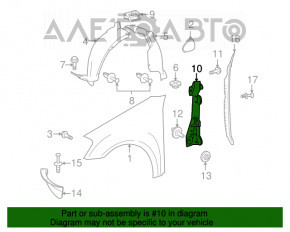 Front left wing mount Mercedes W164 ML