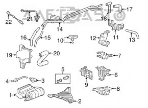 Carbon Canister Absorber Naked Honda CRV 17-19 2.4