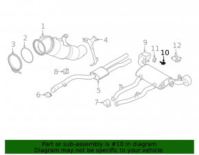 Rear left muffler bracket BMW X3 G01 18-