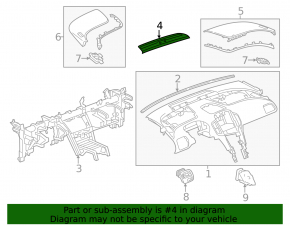 Chevrolet Volt 11-15 Upper Dashboard Air Vent Trim